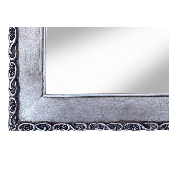 Late 20th Century Pewter Leaf Framed Mirror For Sale In Los Angeles - Image 6 of 7