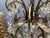 Large Florentine Tole Chandelier with Murano Glass Flowers, Italy, 1950s For Sale - Image 10 of 18