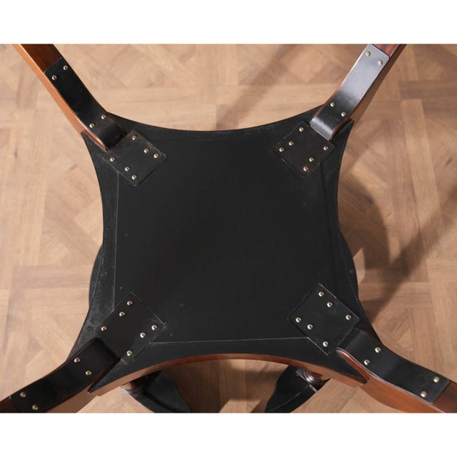 Brown Round Mahogany Dining Table For Sale - Image 8 of 9