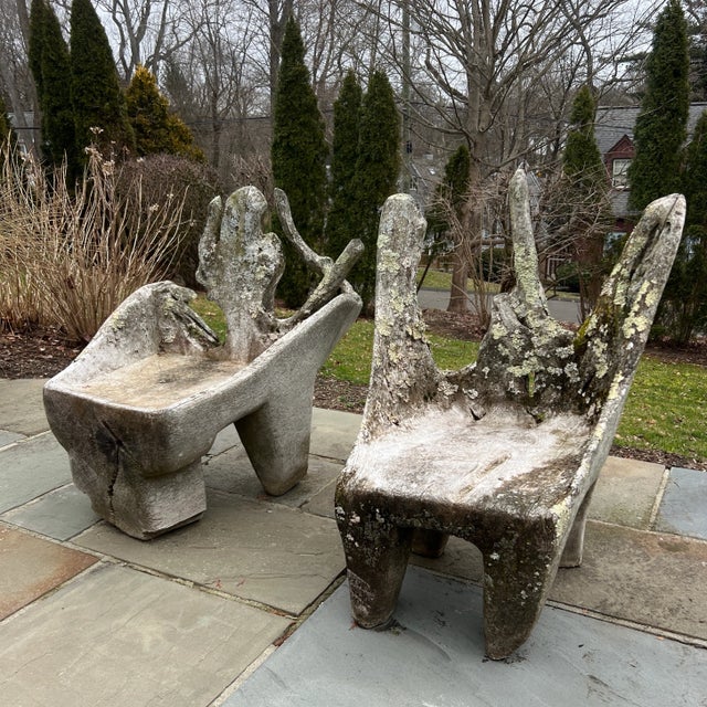 Specimen Carved Driftwood Outdoor Chair For Sale - Image 10 of 10