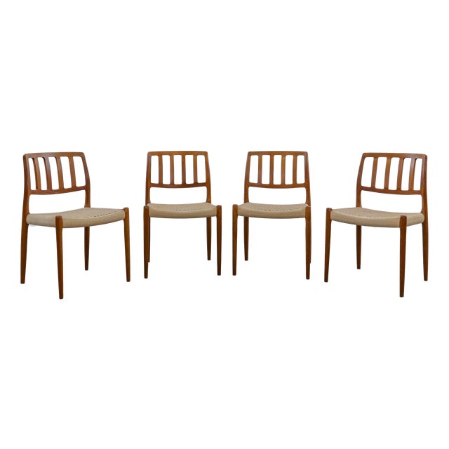 Vintage Danish Teak Chairs by Niels O. Möller, 1970s, Set of 4 For Sale