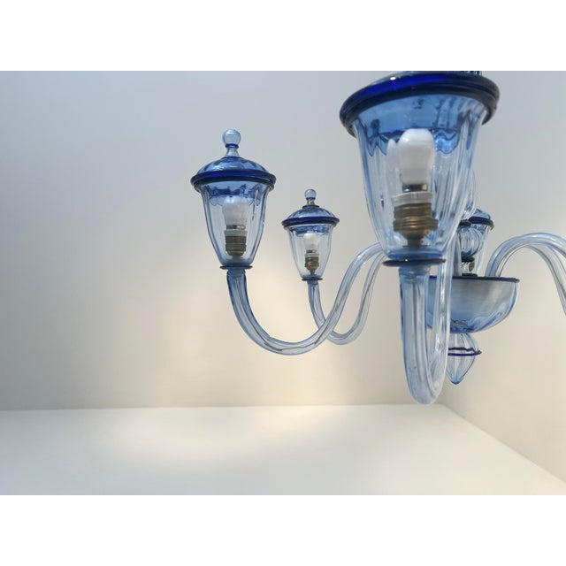 Murano Glass Chandelier, 1940s For Sale - Image 4 of 6