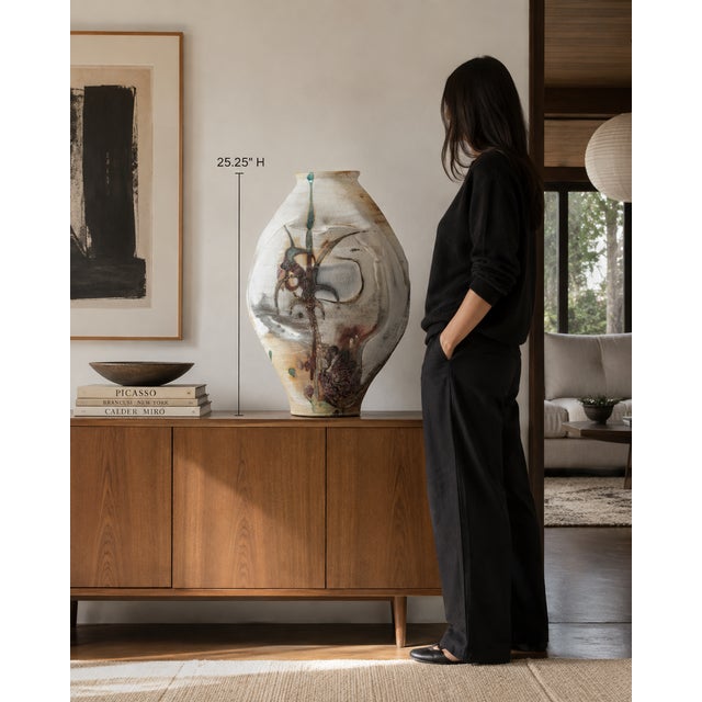 Monumental Sculptural Studio Pottery Vessel, Attributed to Rodney Mott For Sale - Image 4 of 17