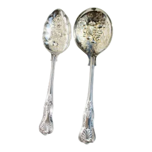 Sheffield Set of Berry Spoons Circa 50s -Set of 2