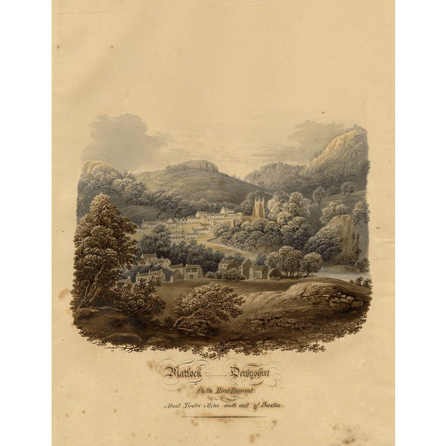 Matlock on the River Derwent, Derbyshire, 1832, Watercolour For Sale