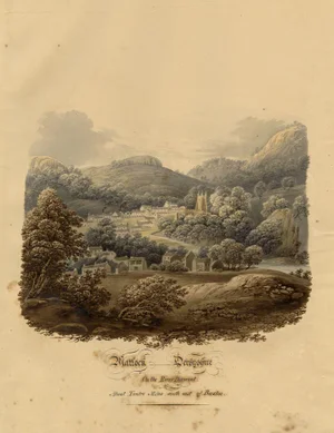 Matlock on the River Derwent, Derbyshire, 1832, Watercolour