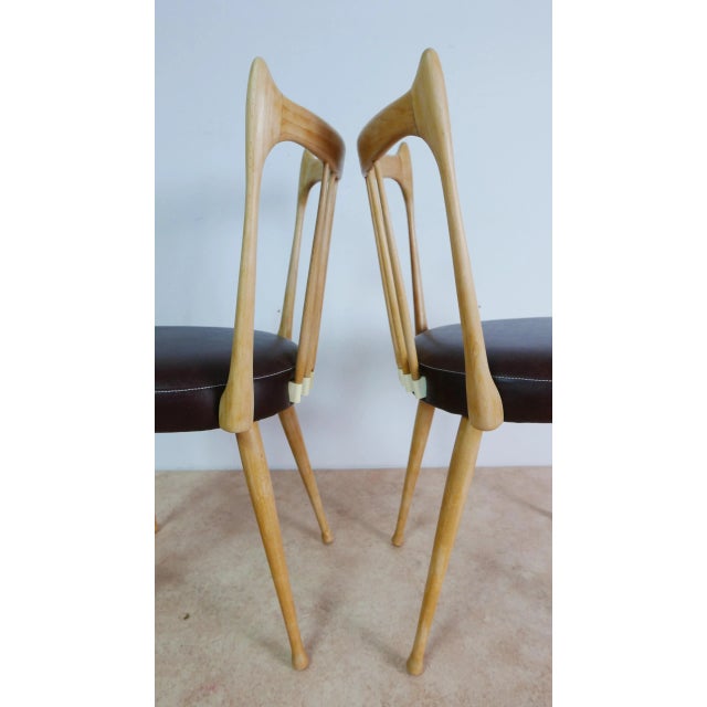 Set of Stevens Leather Chairs, the Netherlands, 1950s For Sale - Image 6 of 12