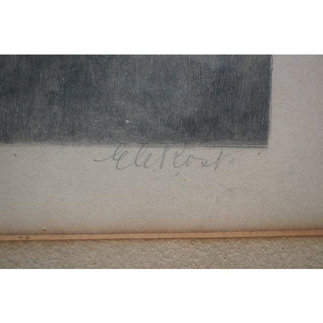 Antique Ernest C Rost Signed Home of Henry Longfellow Etching 34" For Sale - Image 10 of 11