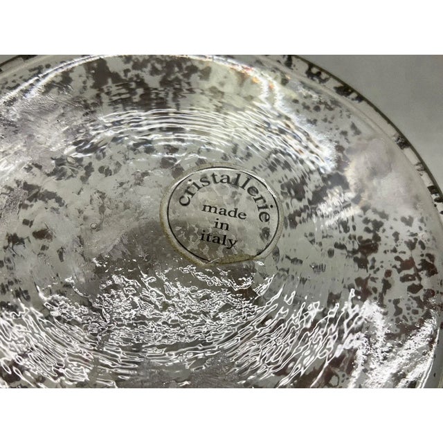 Italian Pair of Vintage Cristallerie Italian Candle Holders Made of Hand Blown Art Glass With Gold Leaf For Sale - Image 3 of 5