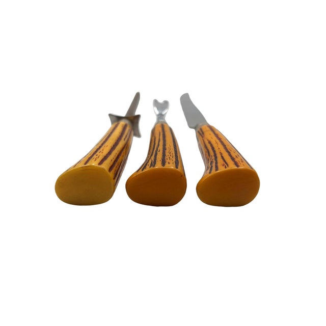 Early 20th Century Art Deco Carving Set Bakelite Handles by E Parker & Sons, England - 3 pcs For Sale - Image 4 of 7