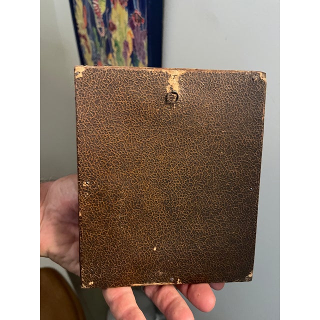 1930s Spectacular Miniature Painting St Joseph With Infant Jesus C. 1635 by Guido Reni With Early Italian Gold Leaf Frame For Sale In Santa Fe - Image 6 of 6