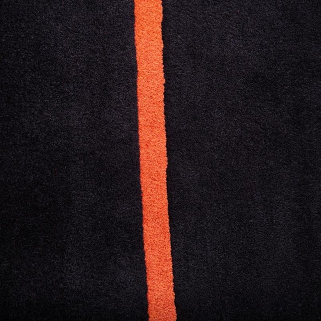 Wool Frame Rug in Black/Orange from JAB Anstoetz For Sale - Image 4 of 7