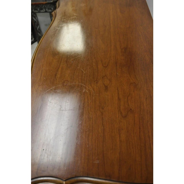 Wood Vintage French Louis XV Country Style Sienna Cherry Bombe Commode Chest Dresser For Sale - Image 7 of 12