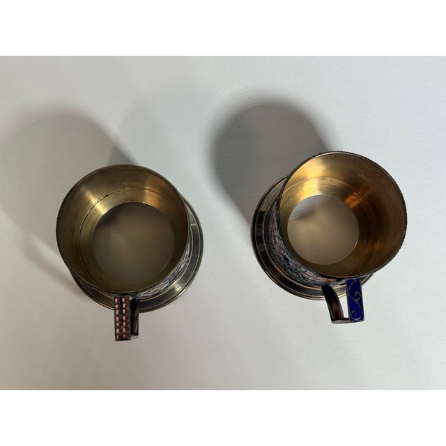 Mid-20th Century 916 Silver Cups - A Pair For Sale In Little Rock - Image 6 of 11