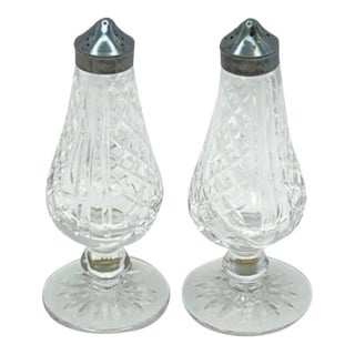 1990s Waterford Crystal “Glengariff” Pattern Salt and Pepper Shakers 6" (Never Used) For Sale