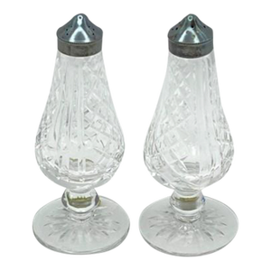 1990s Waterford Crystal “Glengariff” Pattern Salt and Pepper Shakers 6" (Never Used)