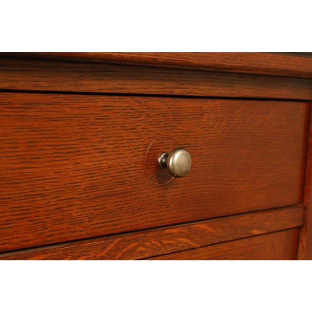 Stickley Mission Collection Oak Harvey Ellis Inlaid Server For Sale - Image 15 of 18