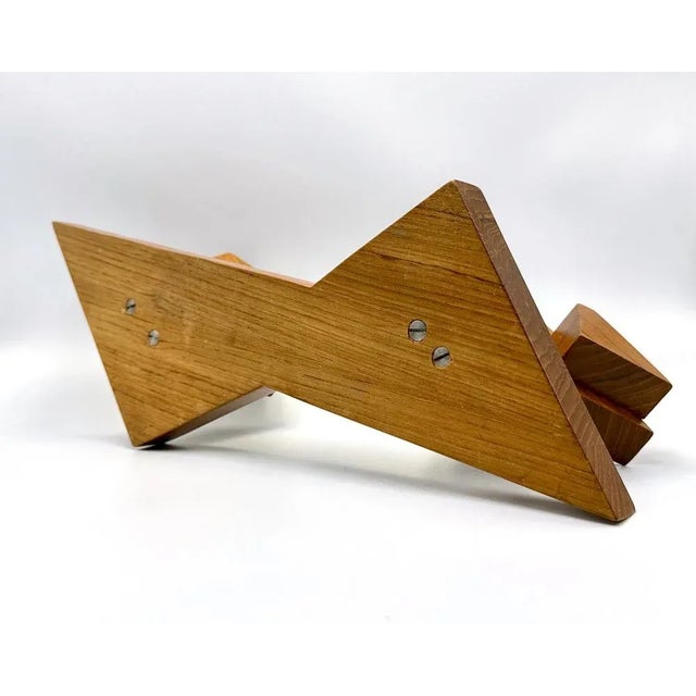 Brown Mid-Century Modern Teak Birds Sculpture with Candleholder, 1960s For Sale - Image 8 of 11