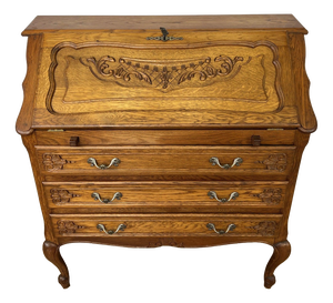 Vintage French Style Secretaire in Oak