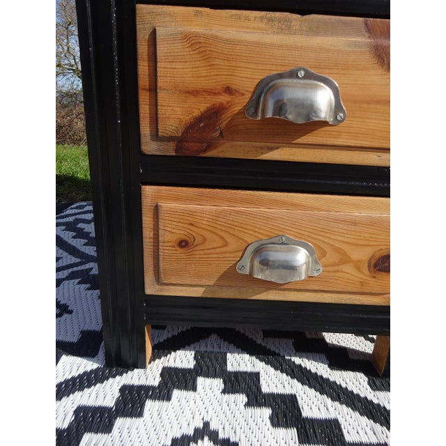 Wood Vintage Desk in Pine, 1940s For Sale - Image 7 of 18