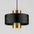 Contemporary Luxe Brushed Brass With Satin Black Ceiling Light For Sale - Image 3 of 4