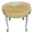 Vintage French-Style Upholstered Vanity Stool With Cabriole Legs For Sale