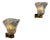 Bullicante Murano Glass Wall Sconces from Seguso, 1940s, Set of 2 For Sale