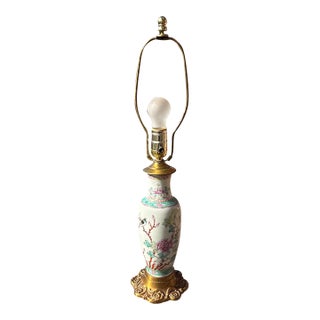 1940s Chinese Famille Rose Lamp For Sale
