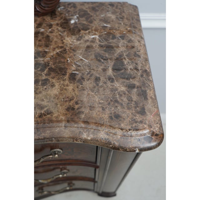 Henredon Marble Top Dresser W. Large Mirror For Sale - Image 15 of 18