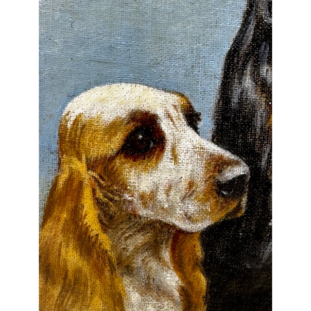 The Faithful Companions – Trio of Cocker Spaniels, Oil Painting in the Manner of Maud Alice Earl For Sale - Image 14 of 18