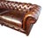 Restoration Hardware Chesterfield Cognac Leather Sofa With Brass Nailhead & Casters For Sale - Image 12 of 18