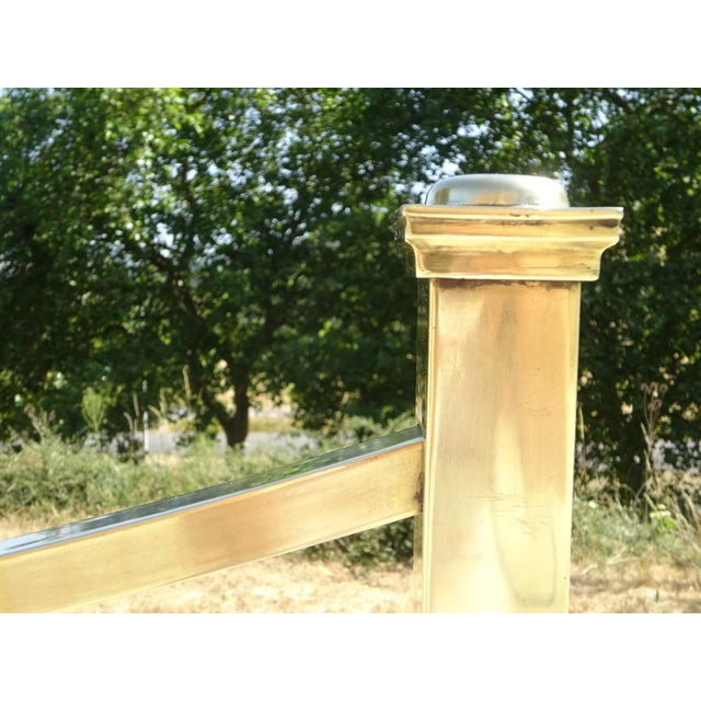 Metal Antique Bed in Gilt Brass, 1890s For Sale - Image 7 of 18