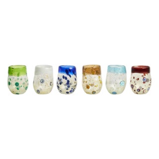 Italian Modern Murano Glass Cocktail Glasses from Effetre Murano, 2008, Set of 6 For Sale