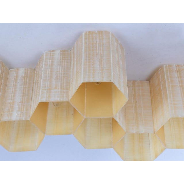 Molecular Honeycomb 11-Light Flush Mount & Wall Light in Fiberglass & Steel, 1950s For Sale - Image 4 of 10