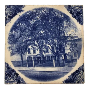 Wedgwood Delft Tile: Wadsworth-Longfellow House - 1899 II