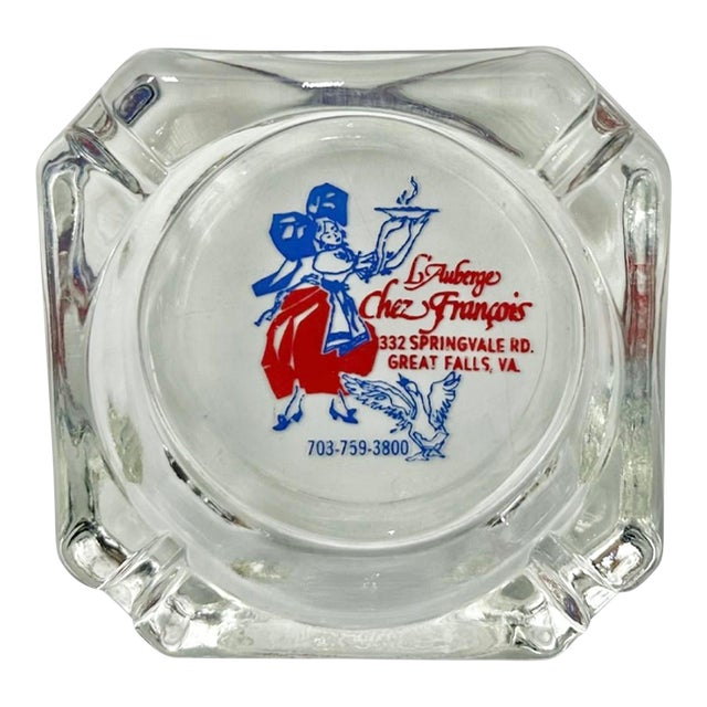 Vintage l'Auberge Chez François Restaurant Ashtray Great Falls, Virginia For Sale