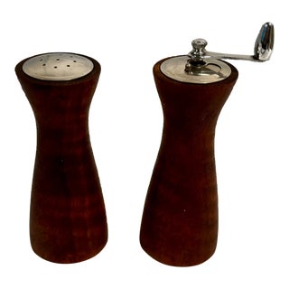 1960s Danish Modern Style Tapered Salt and Pepper Shakers- a Pair For Sale