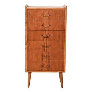Small Scandinavian Teak Chest of Drawers, 1950s For Sale