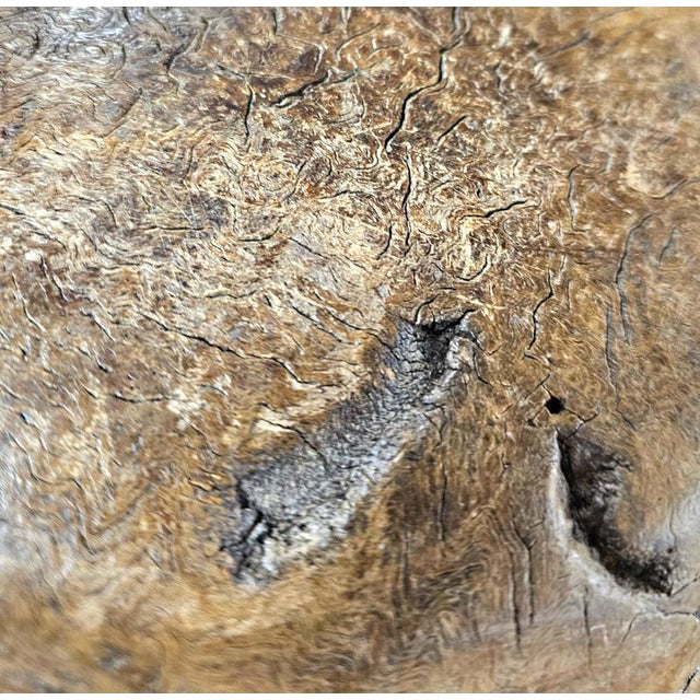 Hand-Hewn Carved Wooden Burl Bowl For Sale - Image 15 of 18