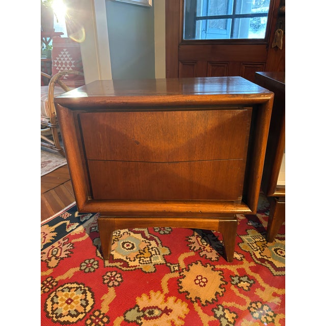 This wonderful pair of mid century night stands or end tables was rescued from a true mid century estate in CT. One had an...