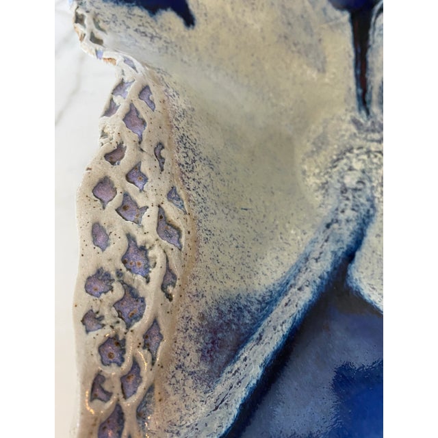 Vintage 1990s PostModern Signed Studio Pottery Art Vessel on Legs For Sale In Los Angeles - Image 6 of 12