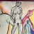 Contemporary American Abstract Nude Watercolour and Pastel Painting on Paper by Susan Berris For Sale In Washington DC - Image 6 of 12
