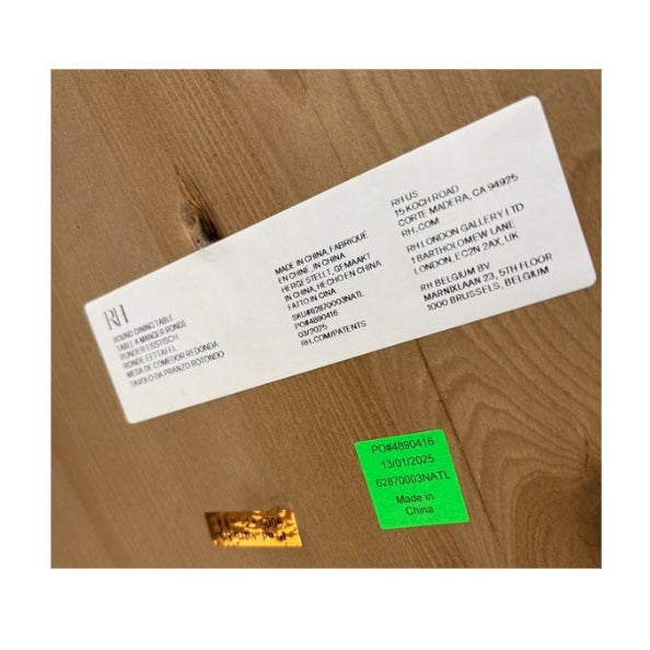 Rh Salvaged Wood Trestle Round Dining Table For Sale - Image 12 of 18