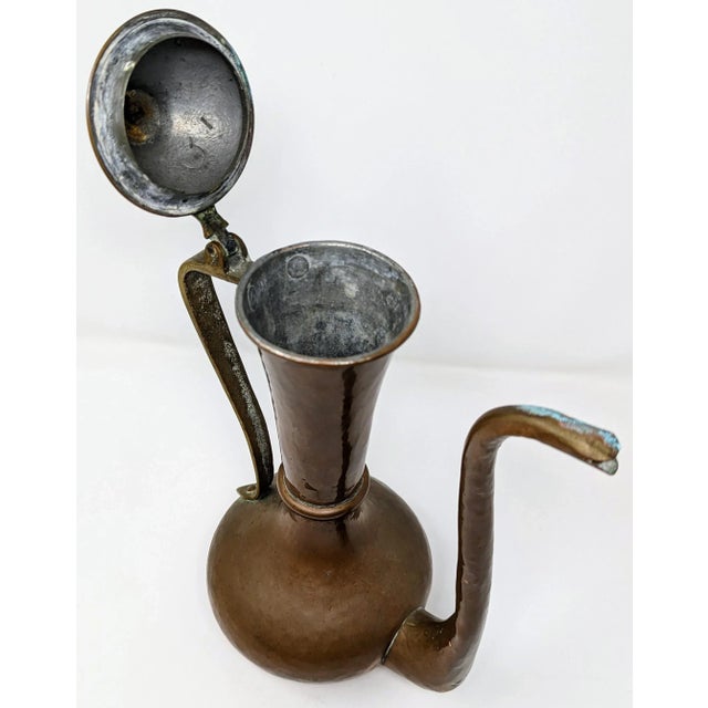 Vintage Copper Tea Pot Pitcher - Beautiful Patina For Sale In Providence - Image 6 of 13