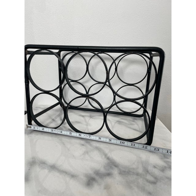 Mid-Century Arthur Umanoff Style Wrought Iron Wine Rack For Sale In Seattle - Image 6 of 8