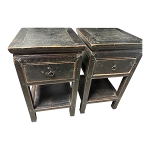 Late 19th Century Pair Vintage of Chinese End Tables