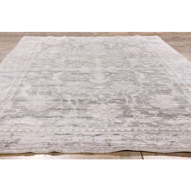 Vintage Indian Oushak Rug, 05'09 X 09'00 For Sale - Image 9 of 10