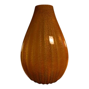 Vintage Murano Aventurine Art Glass Amber Vase