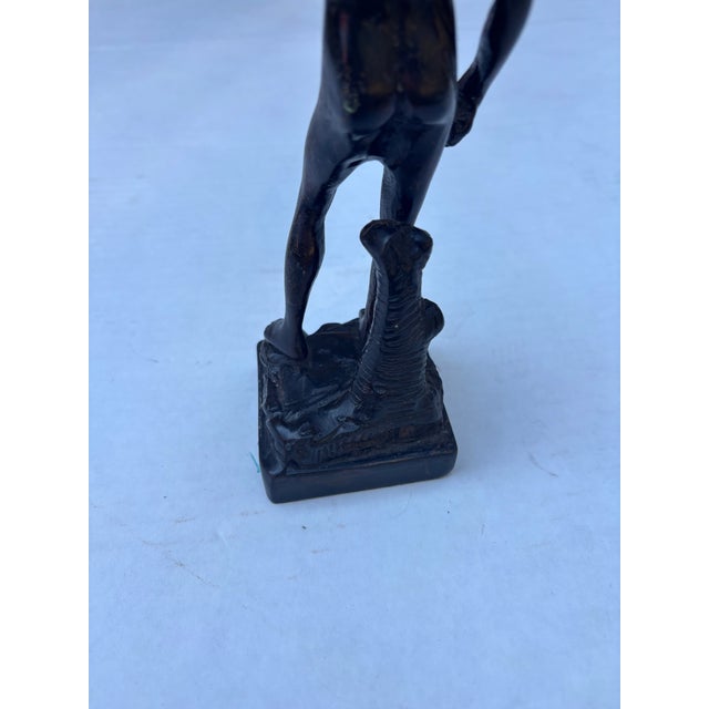 Early 19th Century Early 19th Century After Donatello’s “David”, Bronze Sculpture For Sale - Image 5 of 7