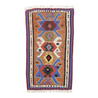Vintage Persian Shiraz Kilim Rug, 03'04 X 05'08 For Sale